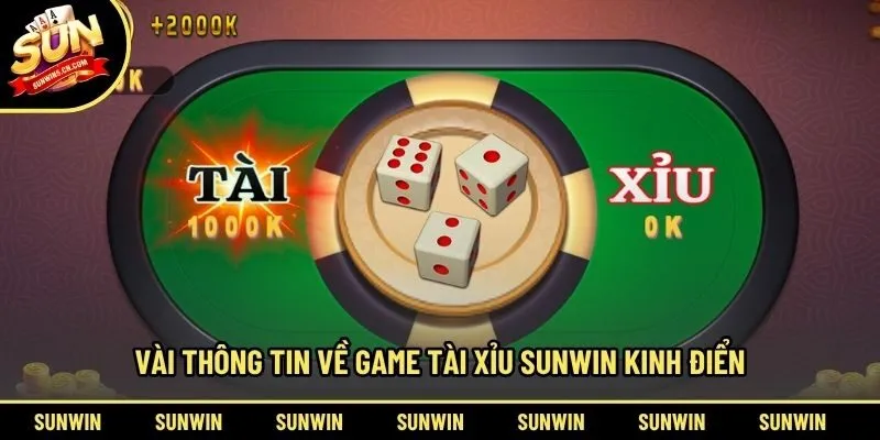 Vài thông tin về game tài xỉu Sunwin kinh điển
